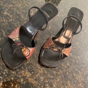 Cascadei Strappy Snake skin Heels